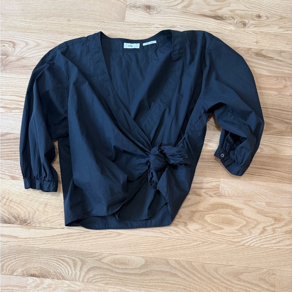 Closed Organic Cotton Wrap Blouse - Picture 2 of 5